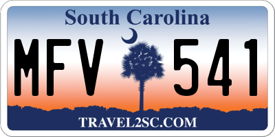 SC license plate MFV541