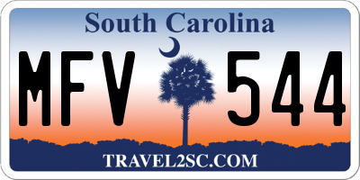 SC license plate MFV544
