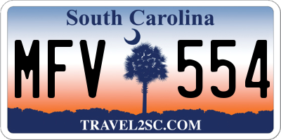 SC license plate MFV554