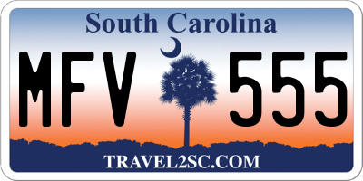 SC license plate MFV555