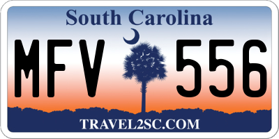 SC license plate MFV556