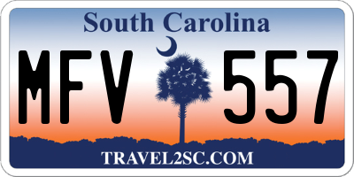 SC license plate MFV557