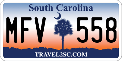 SC license plate MFV558