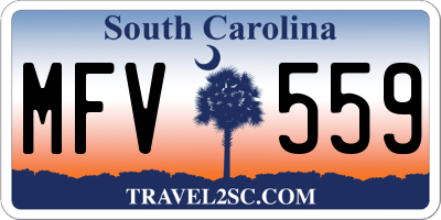 SC license plate MFV559