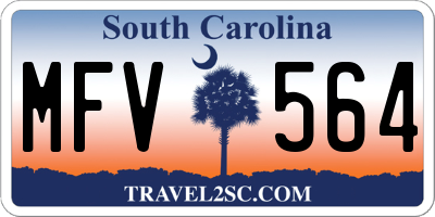 SC license plate MFV564