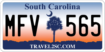 SC license plate MFV565