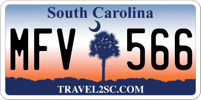 SC license plate MFV566