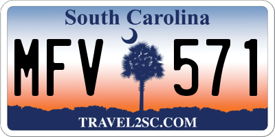 SC license plate MFV571
