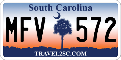 SC license plate MFV572
