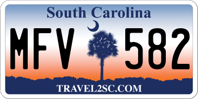 SC license plate MFV582