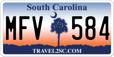 SC license plate MFV584