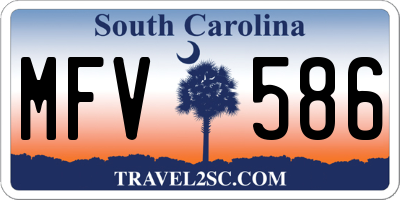 SC license plate MFV586