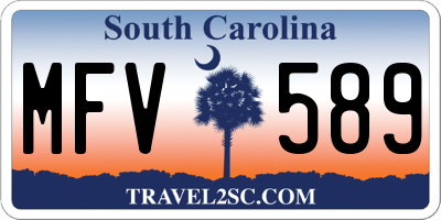 SC license plate MFV589