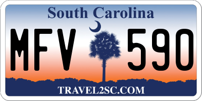 SC license plate MFV590