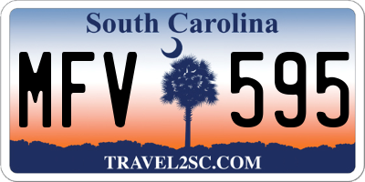 SC license plate MFV595