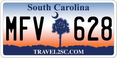 SC license plate MFV628