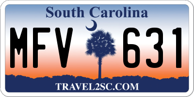 SC license plate MFV631