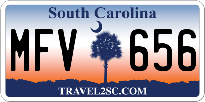 SC license plate MFV656