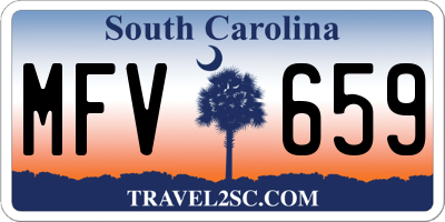SC license plate MFV659