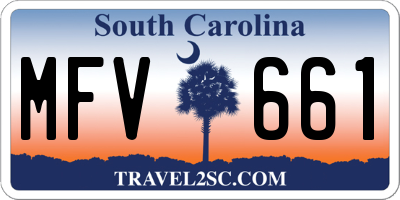 SC license plate MFV661