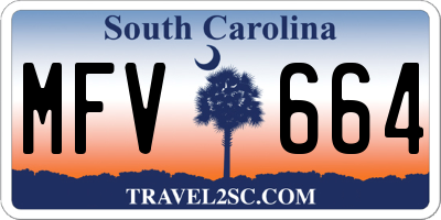 SC license plate MFV664