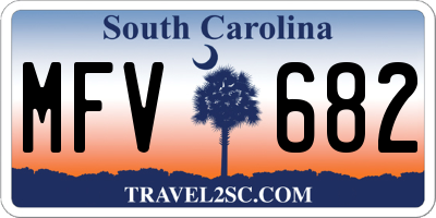 SC license plate MFV682