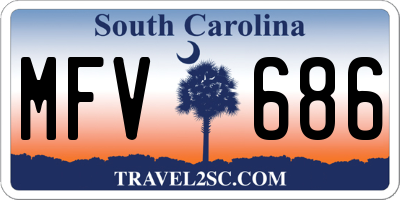 SC license plate MFV686