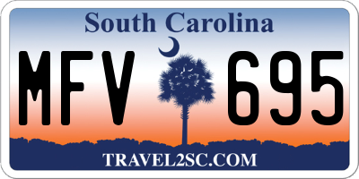 SC license plate MFV695