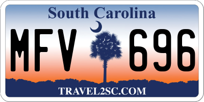 SC license plate MFV696