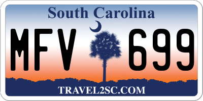 SC license plate MFV699