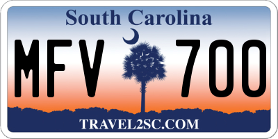 SC license plate MFV700