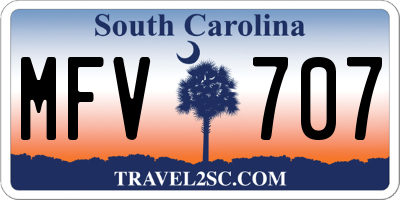 SC license plate MFV707