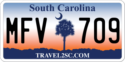 SC license plate MFV709