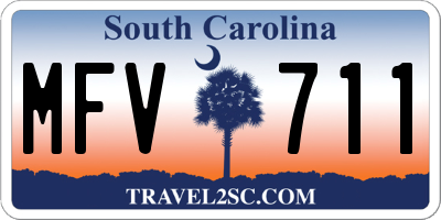 SC license plate MFV711