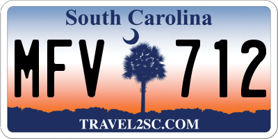 SC license plate MFV712