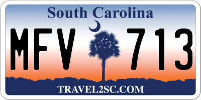 SC license plate MFV713
