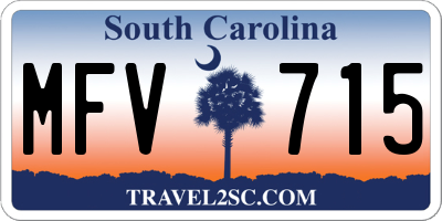 SC license plate MFV715