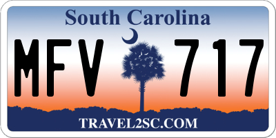 SC license plate MFV717
