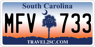 SC license plate MFV733