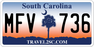 SC license plate MFV736