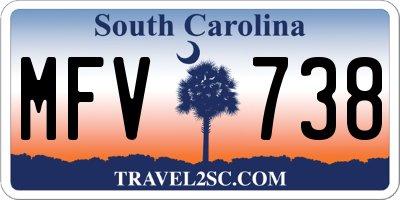 SC license plate MFV738