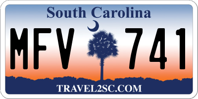 SC license plate MFV741