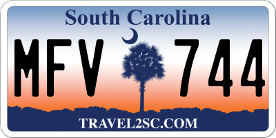 SC license plate MFV744