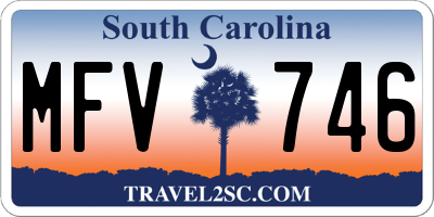 SC license plate MFV746