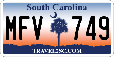 SC license plate MFV749