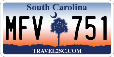 SC license plate MFV751
