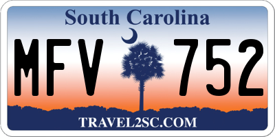 SC license plate MFV752
