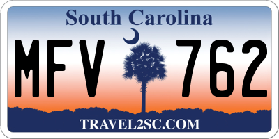 SC license plate MFV762