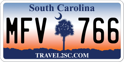 SC license plate MFV766