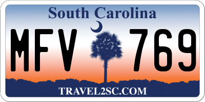 SC license plate MFV769